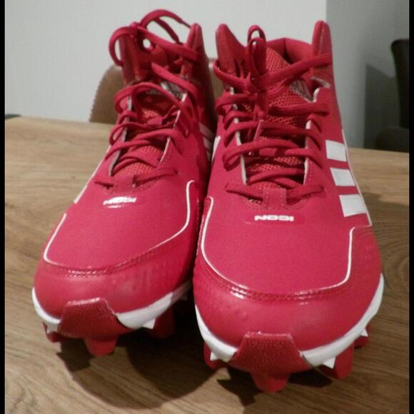 adidas Icon 7 Mid MD Baseball Cleats Red / White S23921 Men's 11.5 - Picture 4 of 7